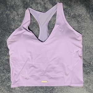 Whitney Simmons x Gymshark Whitney Crop Tank in Wildflower Purple